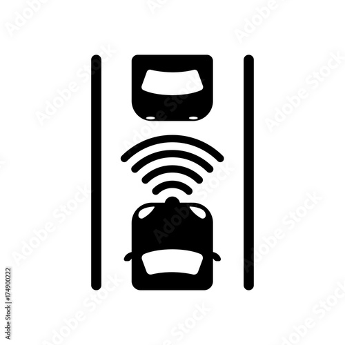 autonomous car / self-driving car icon