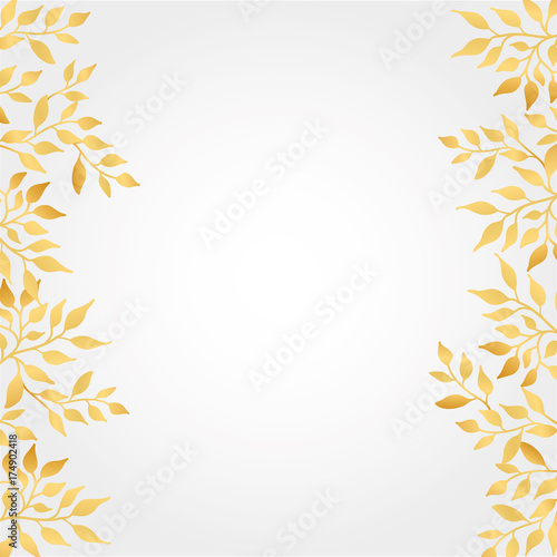 Gold Autumn leaves Background