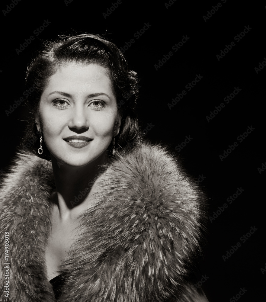 smiling pretty lady portrait with space smiling pretty lady portrait with space