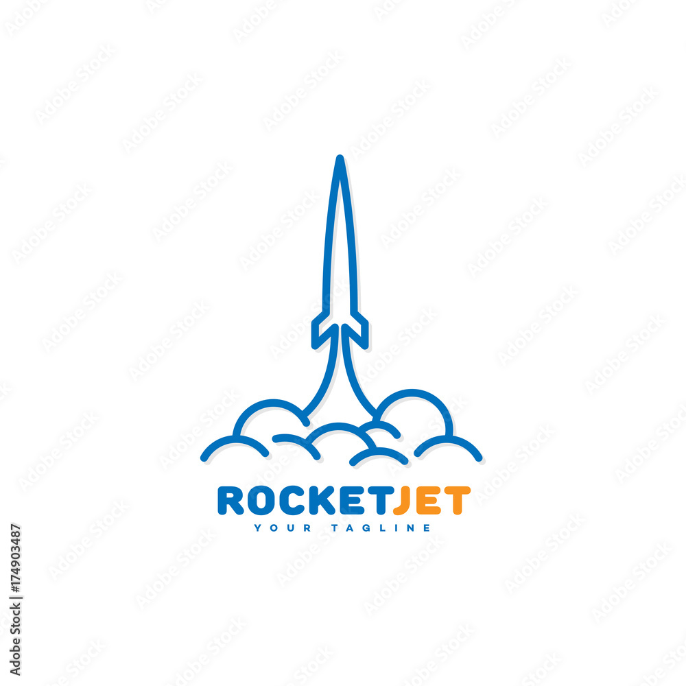 Rocket jet logo Rocket jet logo