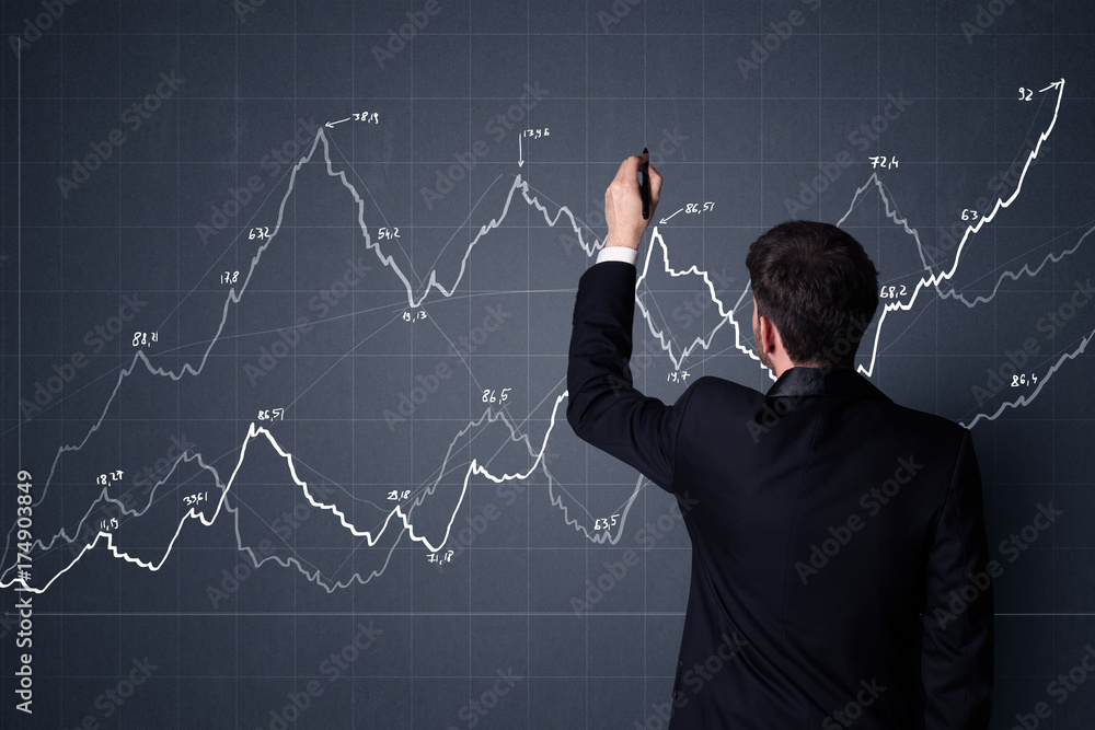 Businessman with chart