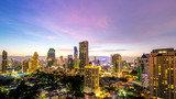 Bangkok city - cityscape of Bangkok city at night  , landscape Thailand