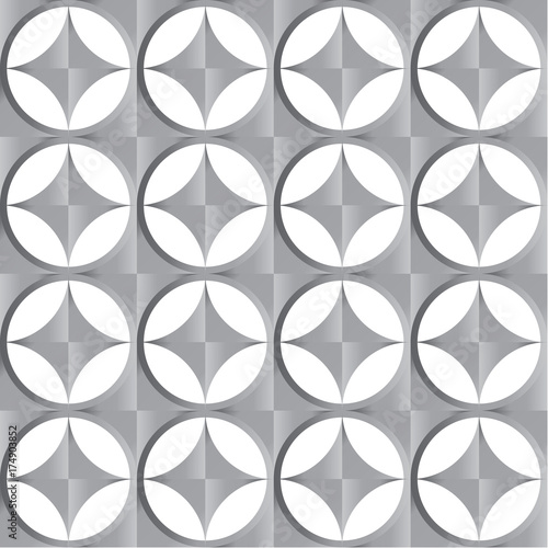 silver rhombuses. Geometric seamless pattern, texture. Vector illustration.