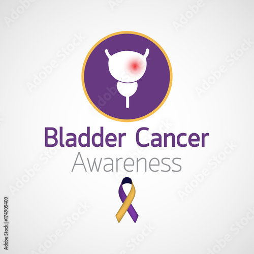 bladder cancer awareness vector icon design illustration