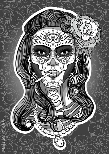 sugar skull woman