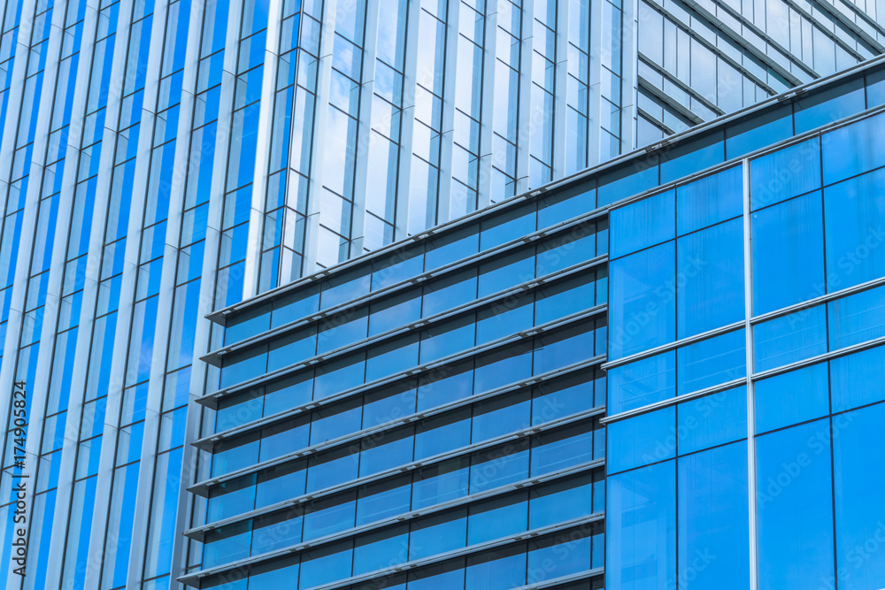 detail shot of modern business buildings in city detail shot of modern business buildings in city