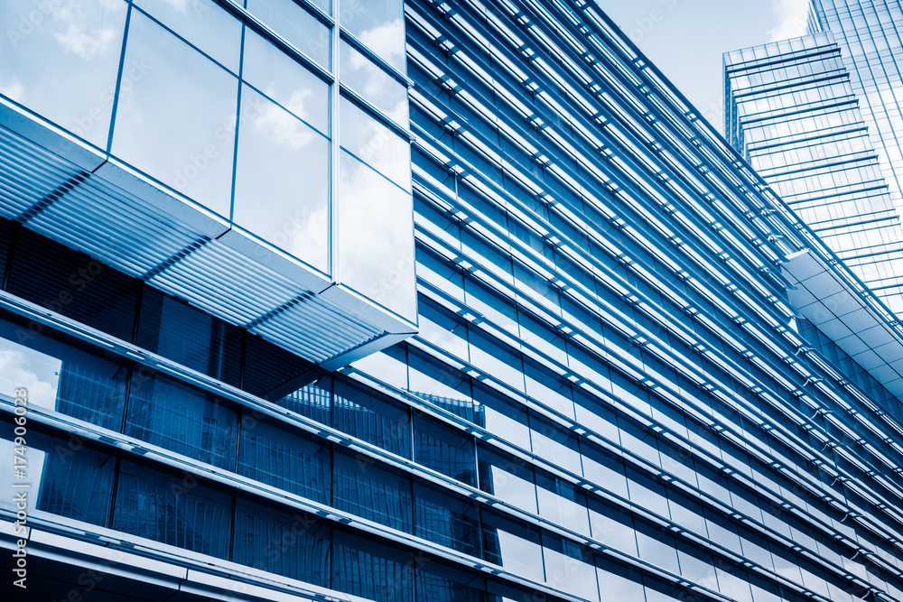 detail shot of modern business buildings in city detail shot of modern business buildings in city