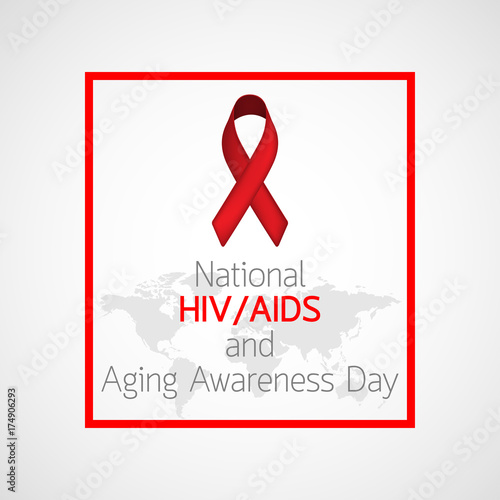 National HIV AIDS and Aging Awareness Day vector icon illustration