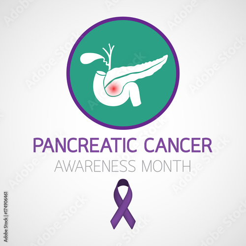 pancreatic cancer awareness month vector icon design illustration