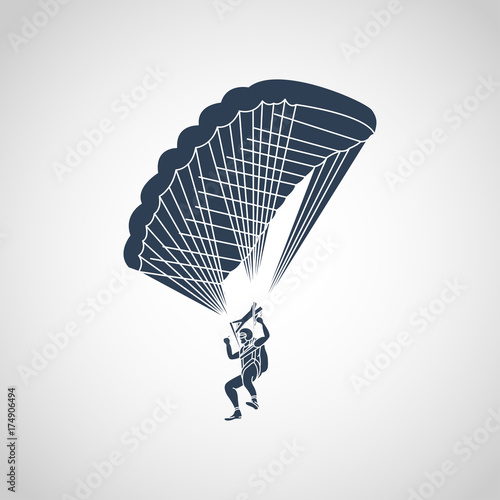 Parachuting vector logo icon illustration