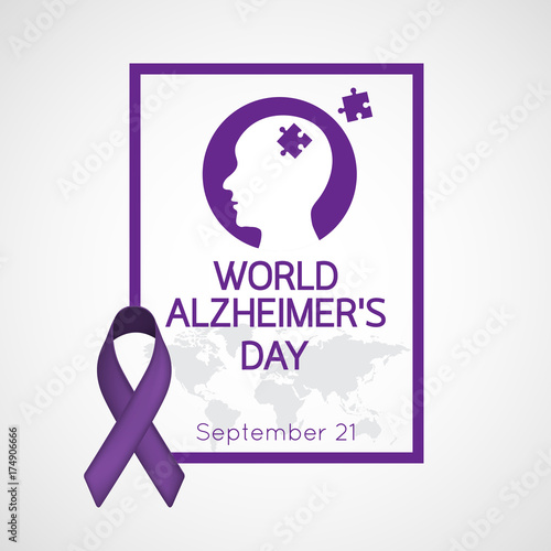 World Alzheimers Day vector icon illustration