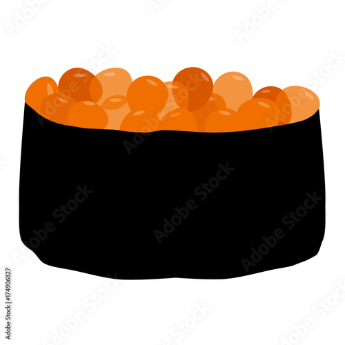 Sushi tobiko vector