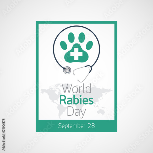 World Rabies Day vector icon illustration