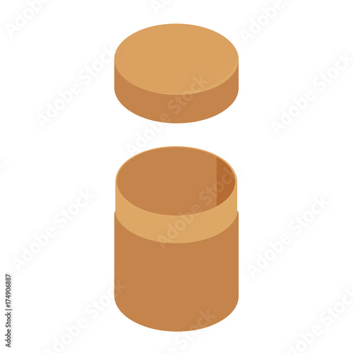 Brown cylinder box