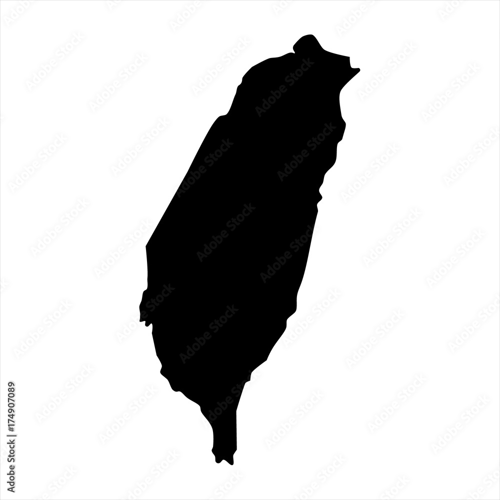 Taiwan Map Vector Stock Vector | Adobe Stock