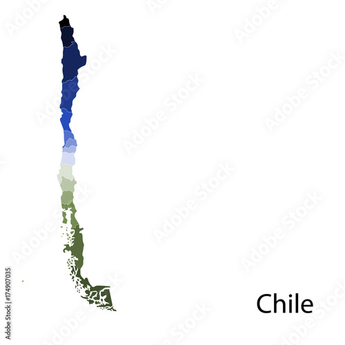 Chile map vector