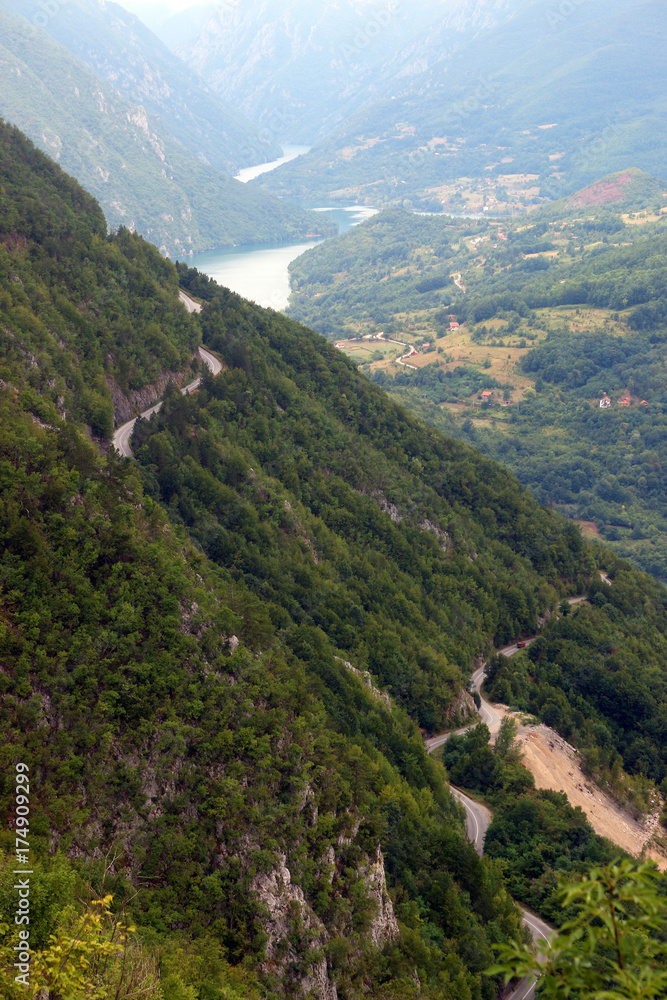 road serpetine on the mountain landscape