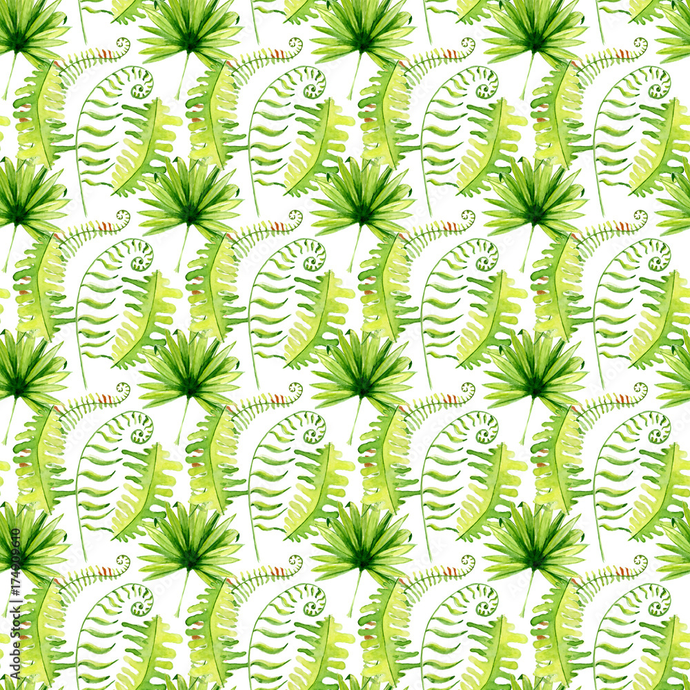 Tropical leaves seamless pattern Tropical leaves seamless pattern