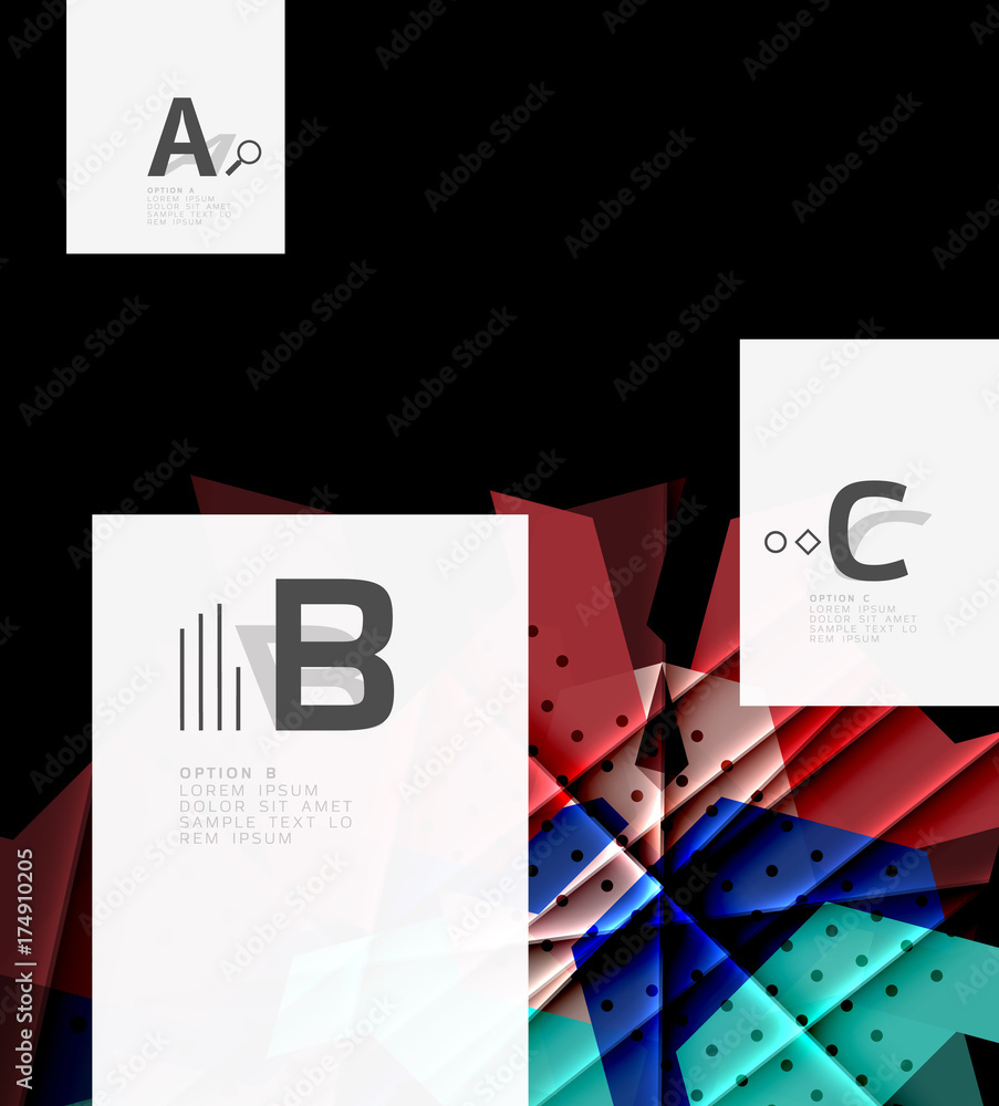 Color triangles background design Color triangles background design