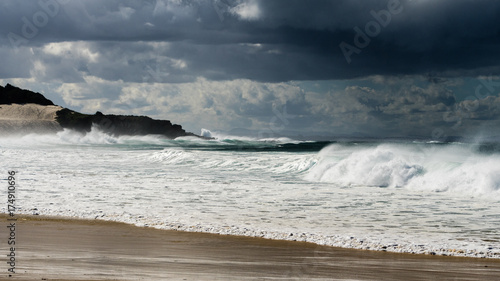 Afternoon summer storm one mile beach Forster