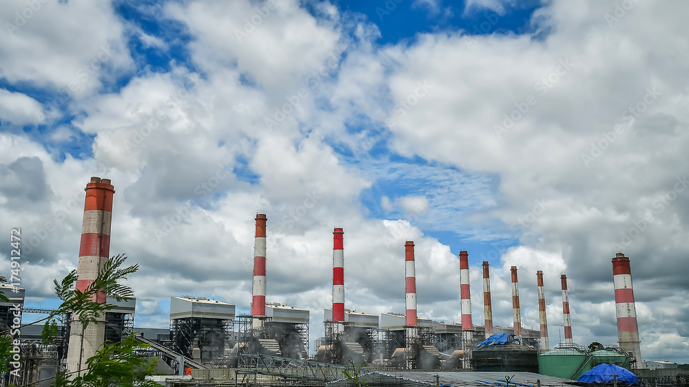 Obraz premium Mae Moh coal power plant.