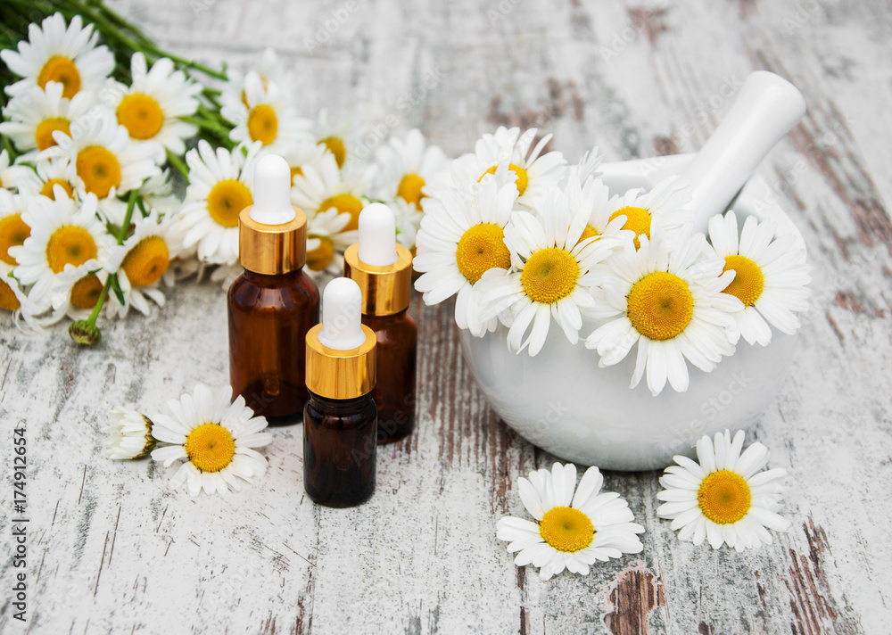 Essencial oil and camomile Essencial oil and camomile