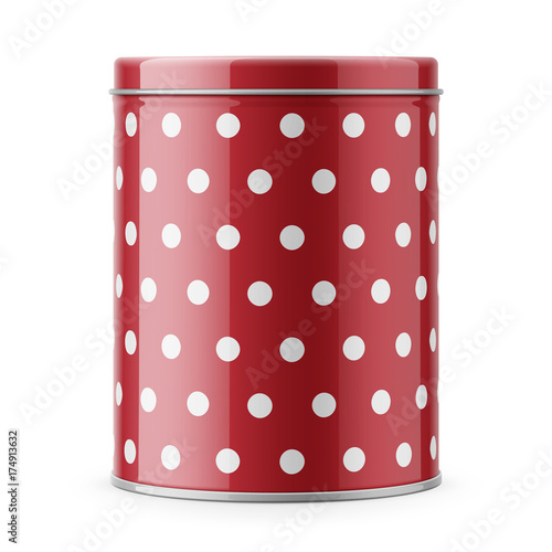 Round glossy tin can template.
