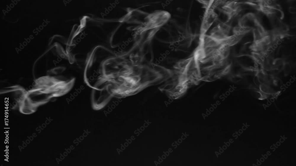 custom made wallpaper toronto digitalWhite smoke in the form of rings on a black background.