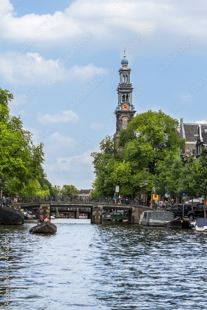 View on the Western church, Amsterdam, Netherlands