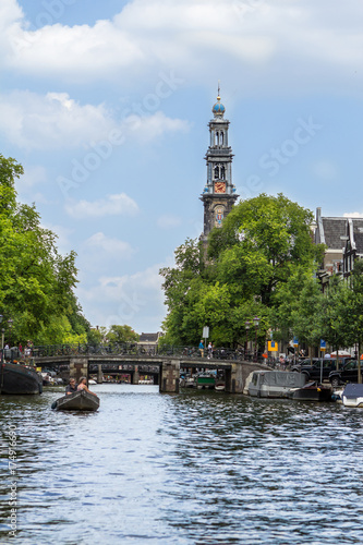 View on the Western church, Amsterdam, Netherlands