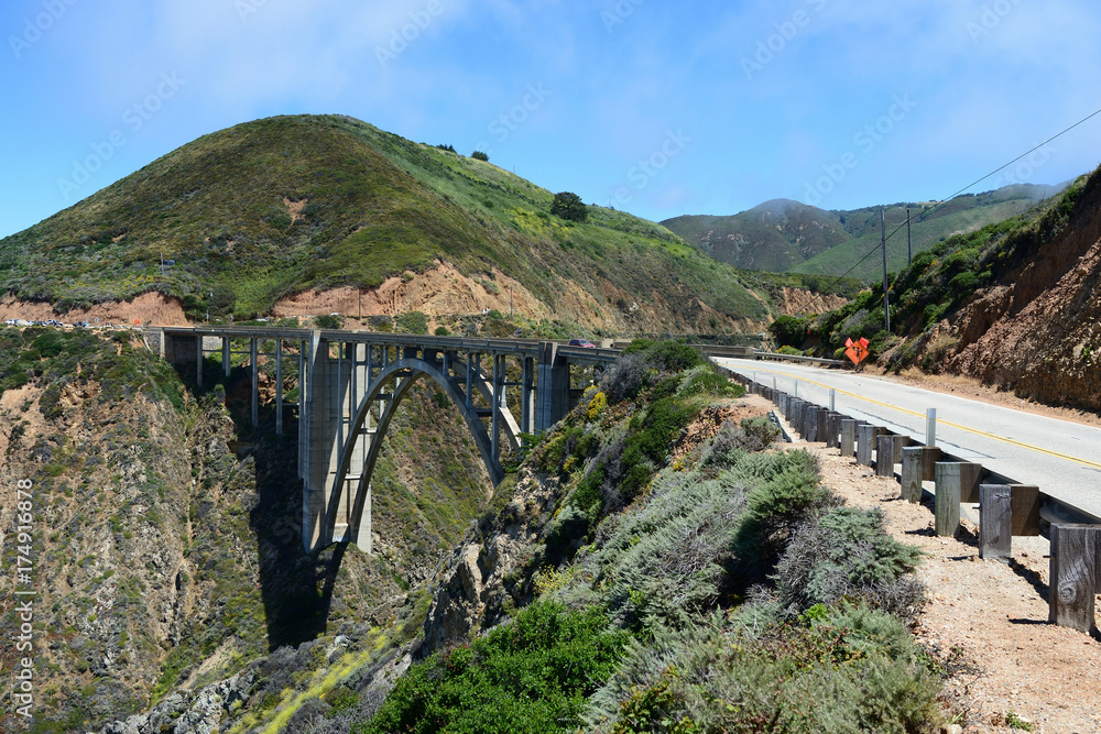 Bixby Creek Bridge on California State Route One, California, USA