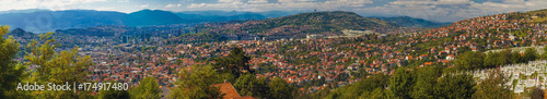 Beautiful Panorama of Sarajevo, Bosnia and Herzegovina 