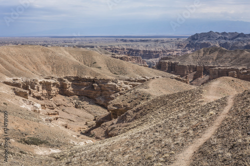 Charyn Canyon and the Valley of Castles, National park, Kazakhstan.