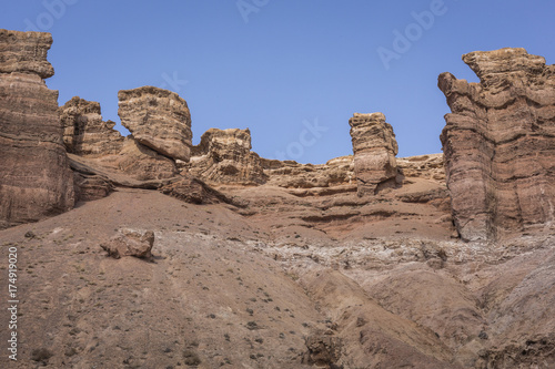 Charyn Canyon and the Valley of Castles, National park, Kazakhstan.