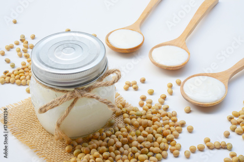 Organic yogurt is made from soy milk.