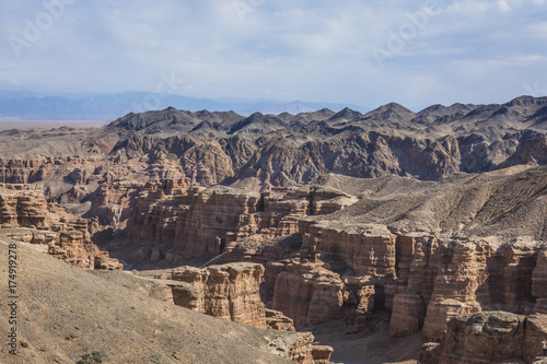 Charyn Canyon and the Valley of Castles, National park, Kazakhstan.