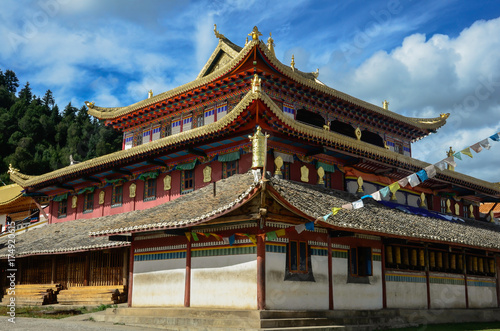 The tibetan temple in Sichuan Province, China