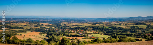 Panorama sur la vall  e du Rh  ne et le Pilat de la Croix R  gie