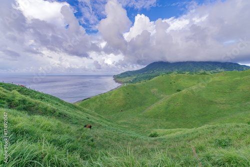 View from Vayang Rolling Hills, Ivatan Island, Batanes photo