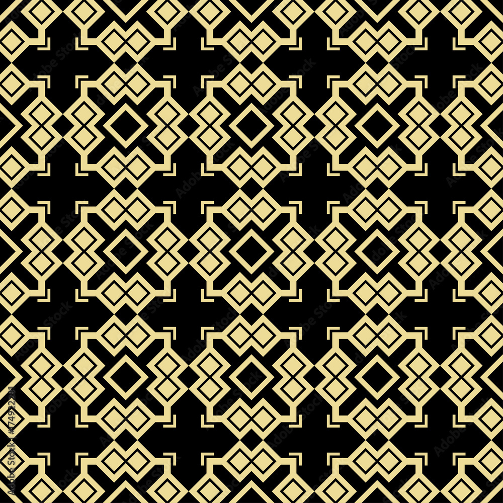 Ornamental art deco seamless pattern. Template for design. Vector illustration eps10 Ornamental art deco seamless pattern. Template for design. Vector illustration eps10
