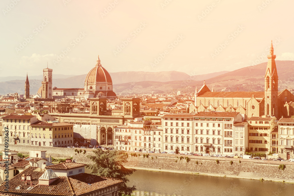Florence panorama city skyline Tuscany Italy