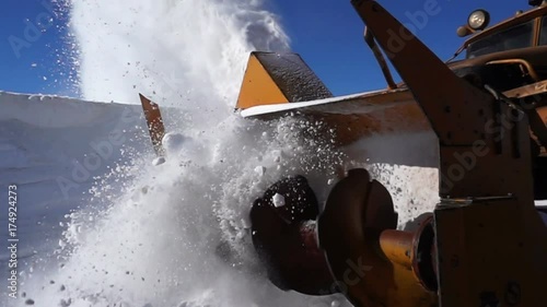 Wallpaper Mural Machine cleans the snow on the track .240 FPS slow motion
 Torontodigital.ca