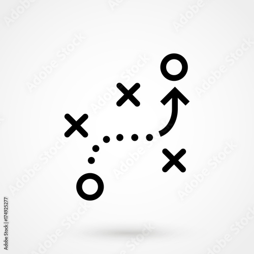 Tactical plan line icon. photo