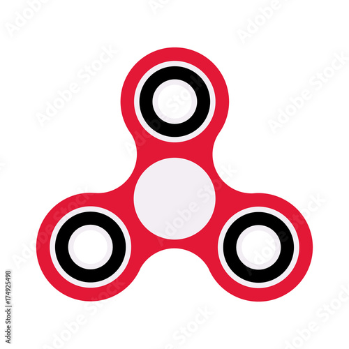 Flat design icon color hand spinner