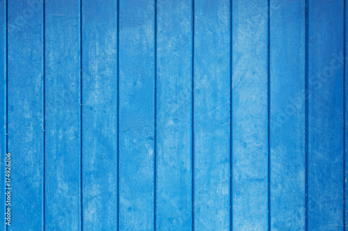 Blue plank wood wall background (texture)