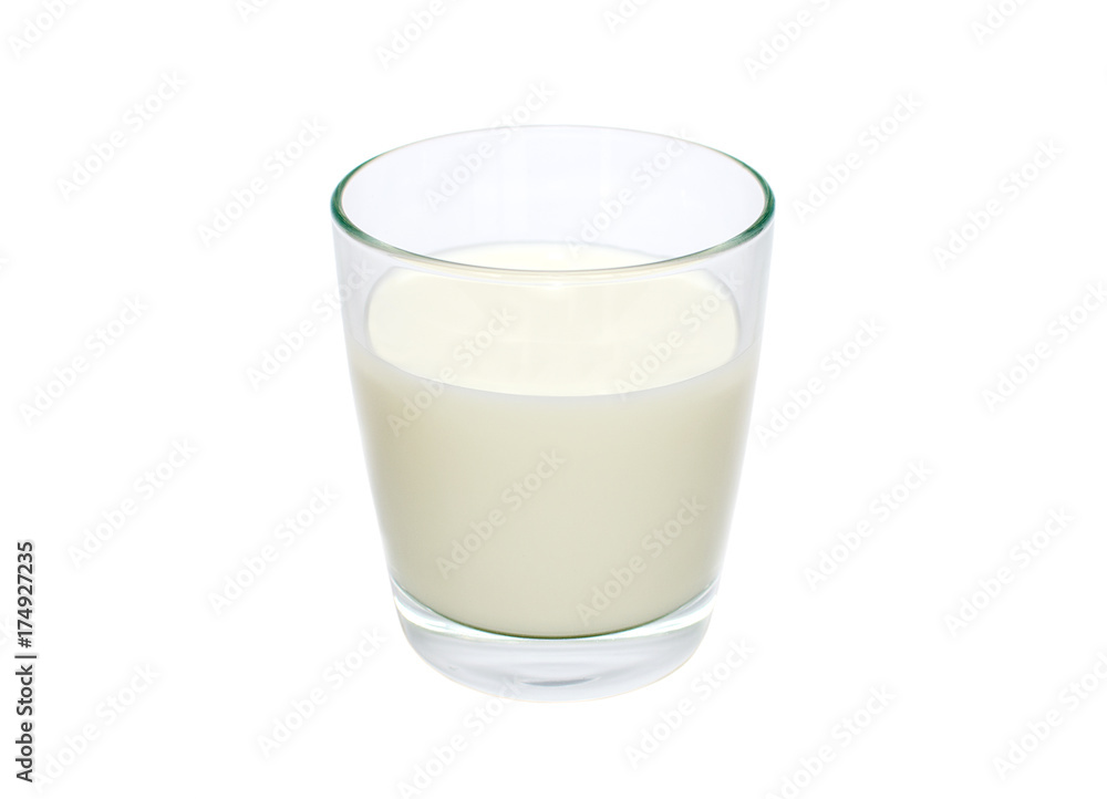 Glass of milk isolated on a white background Glass of milk isolated on a white background