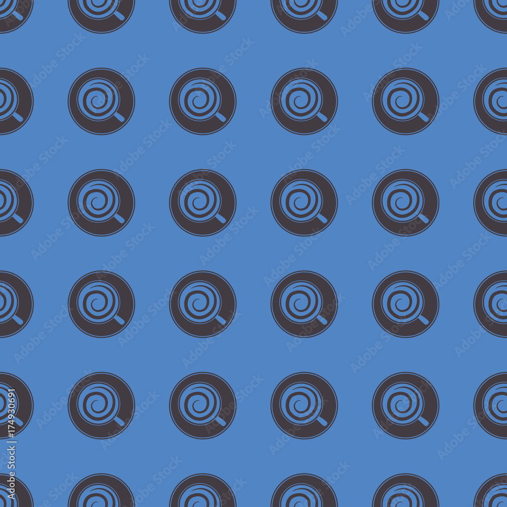 Coffee vector illustration on a seamless pattern background Coffee vector illustration on a seamless pattern background