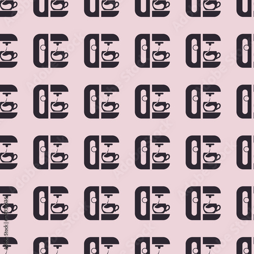 Coffee vector illustration on a seamless pattern background
