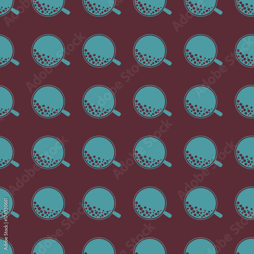 Coffee vector illustration on a seamless pattern background