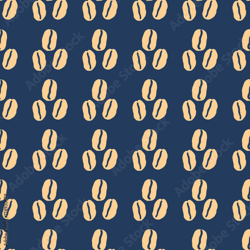 Coffee vector illustration on a seamless pattern background